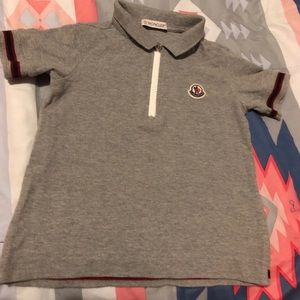 Grey Kids Moncler Shirt Size 4